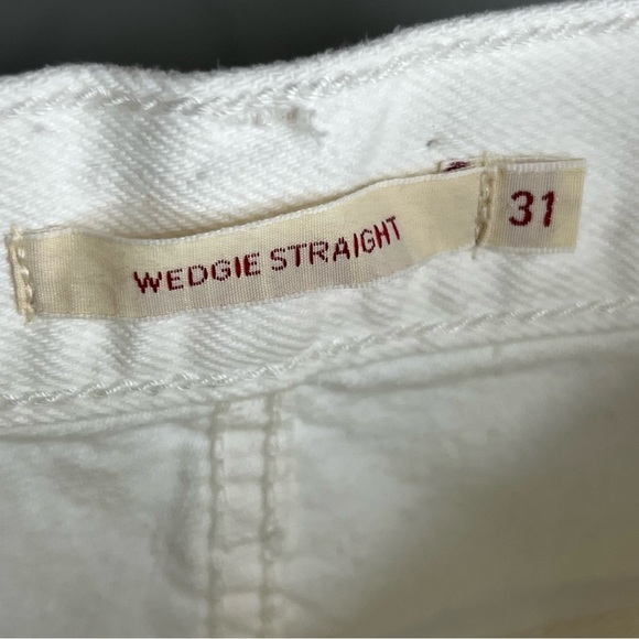 Free People Levi’s wedgie straight White Straight Leg Denim size 31 - Picture 5 of 9